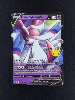 Pokemon TCG Dark Sylveon V SWSH134 Celebrations Black Star Promo REGULAR SIZE NM - Image 1