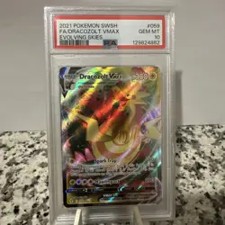 Pokemon TCG Dracozolt VMAX Evolving Skies Holo Ultra Rare Card 059/203 PSA 10 - Image 1