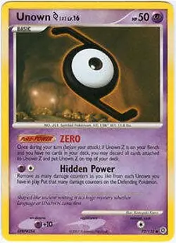Pokemon Secret Wonders Uncommon Card - Unown Z 72/132 - Image 1