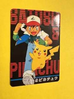 Satoshi Pikachu Pokemon Card Animation Version Pocket Monster Japanese RARE NM- - Image 2