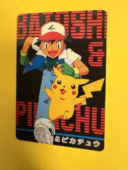 Satoshi Pikachu Pokemon Card Animation Version Pocket Monster Japanese RARE NM- - Image 3