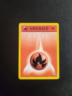 Pokemon Neo Genesis 107/111 Fire Energy 1st Edition Pokemon Card NM - Image 1