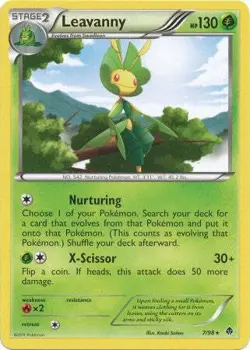Pokemon Emerging Powers 7/98 Card - Leavanny - Image 1
