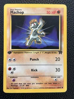 Pokemon TCG Team Rocket Machop 1st Edition 59/82 Card - Image 1