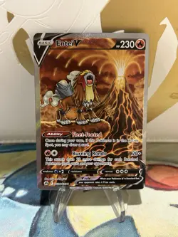 Entei V GG36/GG70 Pokemon TCG Crown Zenith Galarian Gallery Ultra Rare NM - Image 1