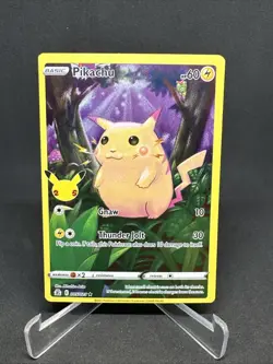 Pokemon TCG Sword & Shield Pikachu 005/025 Full Art Celebrations 25th Holo Rare - Image 1