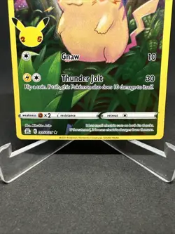 Pokemon TCG Sword & Shield Pikachu 005/025 Full Art Celebrations 25th Holo Rare - Image 4