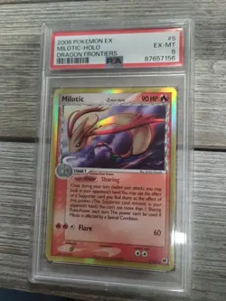 PSA 6 2006 Pokemon EX Milotic- Holo Dragon Frontiers - Image 1