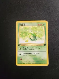 Oddish 63/82 Pokemon Team Rocket 1st Edition Common NM 2000 WOTC - Image 1