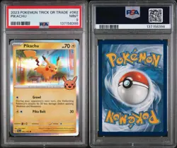 2023 POKEMON TRICK OR TRADE #062 PIKACHU PSA MINT 9 - Image 3