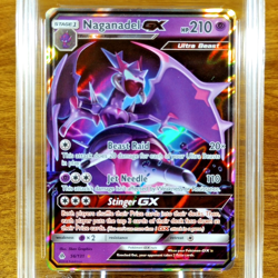 Pokemon SM Forbidden Light Naganadel GX 56/131 AGS Mint+ 9.5 Holo Rare 2018 - Image 2