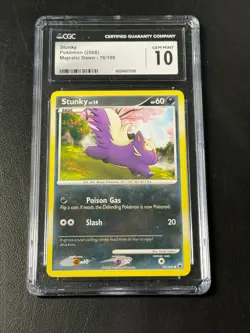 Stunkey 2008 Majestic Dawn 76/100 CGC 10 Pokemon (B) - Image 1