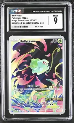 Bulbasaur *CGC 9* Illustration Rare *Mega Evolutions Stamp* #133 * Pokemon - Image 1