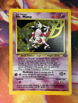 Mr Mime 6/64 MP Holo Rare Unlimited Jungle 1999 WoTC Pokemon TCG - Image 1