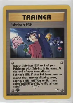 Sabrina's ESP 1st Ed. Pokemon Gym Heroes #117 2000 - Image 1