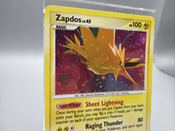 SWIRL Zapdos 14/100 English DPBP#176 Majestic Dawn Holo (LP) Pokemon TCG Rare - Image 2