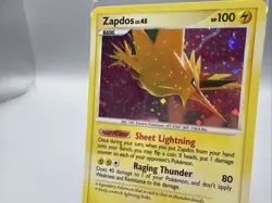 SWIRL Zapdos 14/100 English DPBP#176 Majestic Dawn Holo (LP) Pokemon TCG Rare - Image 3