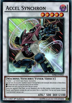 Yugioh Accel Synchron SDSE-EN042 1st Edition Super Rare NM - Image 1