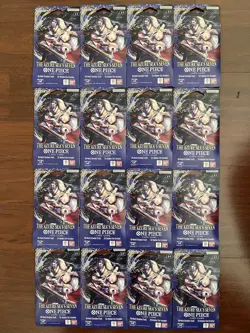 16 x One Piece OP14 - THE AZURE SEA’S SEVEN - Sleeved Booster Packs Lot - Image 1