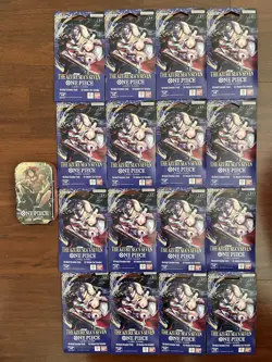 16 x One Piece OP14 - THE AZURE SEA’S SEVEN - Sleeved Booster Packs Lot - Image 2