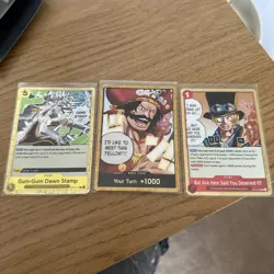 One Piece Gol.D.Roger GOLD DON!! OP13 One Piece TCG English Card + 2 others - Image 1