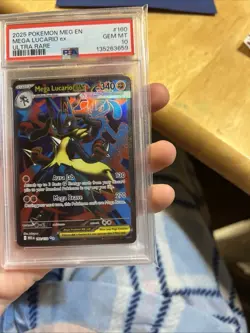 Pokemon TCG Mega Lucario EX Holo 160/132 Ultra Rare PSA 10 Gem Mint - Image 3