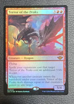 Terror of the Peaks Outlaws of Thunder Junction Foil MTG NM Magic Card - Image 1