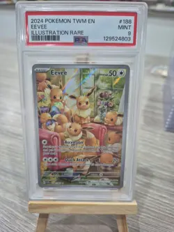 Pokemon 2024 Twilight Masquerade EEVEE #188 PSA MINT 9 - Image 1