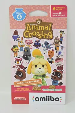 New Sealed Nintendo Animal Crossing Amiibo Cards (6 Cards) - Series 4 45496892555 - Image 1