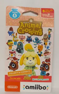 Official Nintendo Animal Crossing Amiibo Card Pack -Series 4 - 6 Cards Inside 45496892555 - Image 1