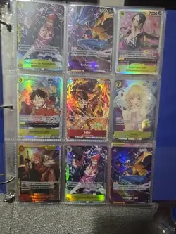 One Piece TCG Binder Collection Lot 72 Cards Promos Srs Dons Leaders Holos - Image 1