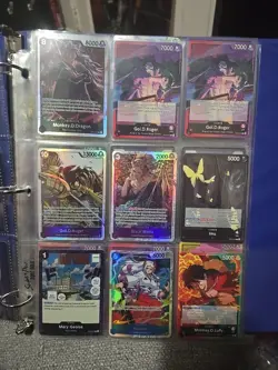 One Piece TCG Binder Collection Lot 72 Cards Promos Srs Dons Leaders Holos - Image 2