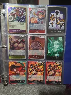 One Piece TCG Binder Collection Lot 72 Cards Promos Srs Dons Leaders Holos - Image 4