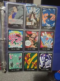 One Piece TCG Binder Collection Lot 72 Cards Promos Srs Dons Leaders Holos - Image 5