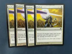 MTG 4X FOIL DARKSTEEL HALLOW NM MAGIC THE GATHERING COMMON WHITE INSTANT CARDS - Image 2