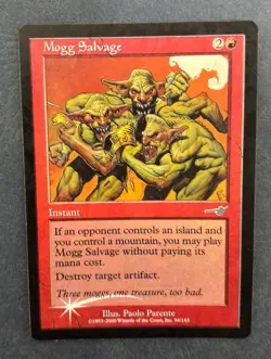 MTG FOIL NEMESIS MOGG SALVAGE MAGIC THE GATHERING COMMON RED INSTANT CARD - Image 3