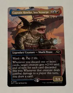 MTG Captain Howler, Sea Scourge - Borderless Aetherdrift LP - Image 1