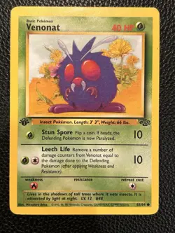 Venonat - 1st Edition - 63/64 Jungle - Pokemon TCG - 1999 - Image 1