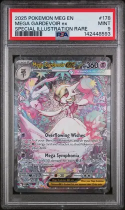 2025 POKEMON MEG EN-MEGA EVOLUTION #178 MEGA GARDEVOIR EX PSA 9 - Image 1