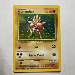 Hitmonchan Holo Rare Pokemon TCG Base Set 1999 7/102 LP Vintage - Image 1