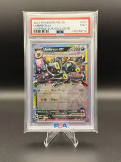 Pokemon Umbreon EX 060/131 Prismatic Evolutions Stamp Surprise Box Mint PSA 9 - Image 1