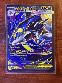 Mega Sharpedo ex Holo Pokemon #127/094 Special Illustration Rare SIR~FRESH - Image 1