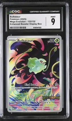 Bulbasaur *CGC 9* Illustration Rare *Mega Evolutions Stamp* #133 * Pokemon - Image 1