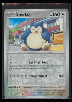 Snorlax 136/167 Pokemon Twilight Masquerade Uncommon Near Mint Reverse Holo - Image 1