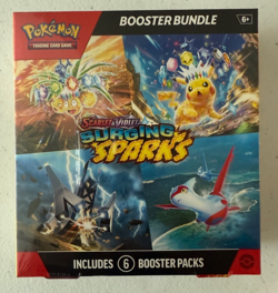 Pokemon Surging Sparks SV08 Booster Bundle TCG 6 packs New Sealed - Image 1