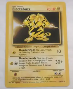Pokemon - Electabuzz - Base Set Original 20/102 - Rare - Non Holo MP - Image 1