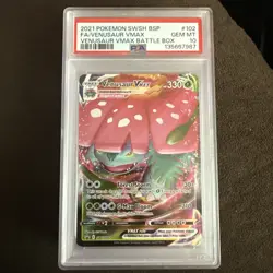 Pokemon 2021 Venusaur VMAX #102 FA BSP Venusaur VMAX Battle Box GEM MINT PSA 10 - Image 1