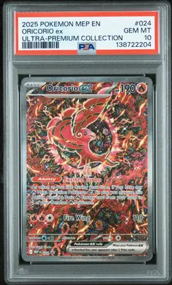2025 POKEMON MEP EN-ME BLACK STAR PROMO #024 ORICORIO EX PSA 10 - Image 1