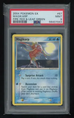 POKEMON EX Fire Red Leaf Green MAGIKARP 67/112 Rarity Error PSA 9 MINT - Image 1