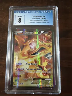 Charizard Ex Promo Red and Blue XY121 Black Star Promos Pokemon TCG CGC Grade 8 - Image 1
